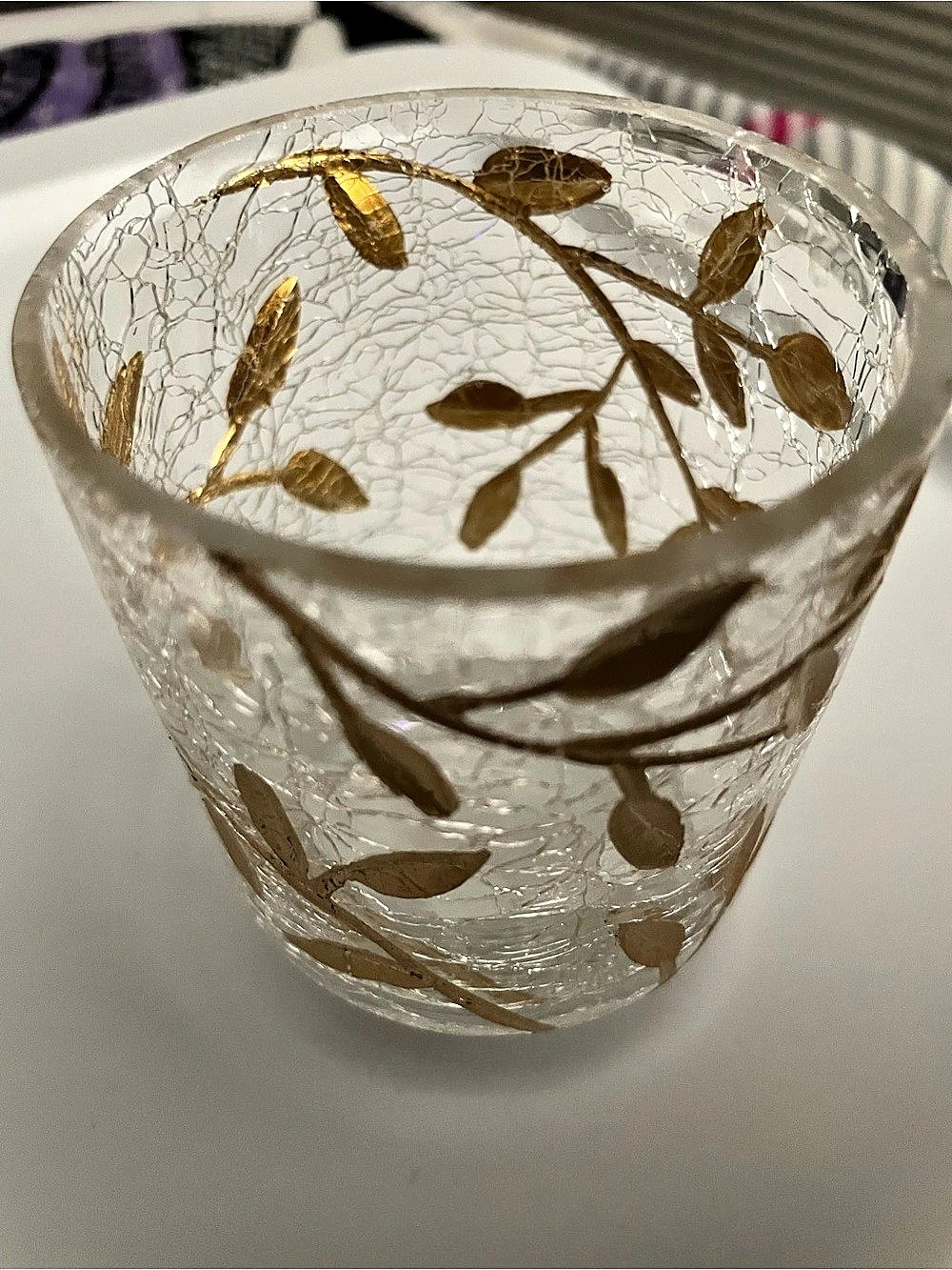 Yankee Candle Gold Blossom Tea Light Candle Holder